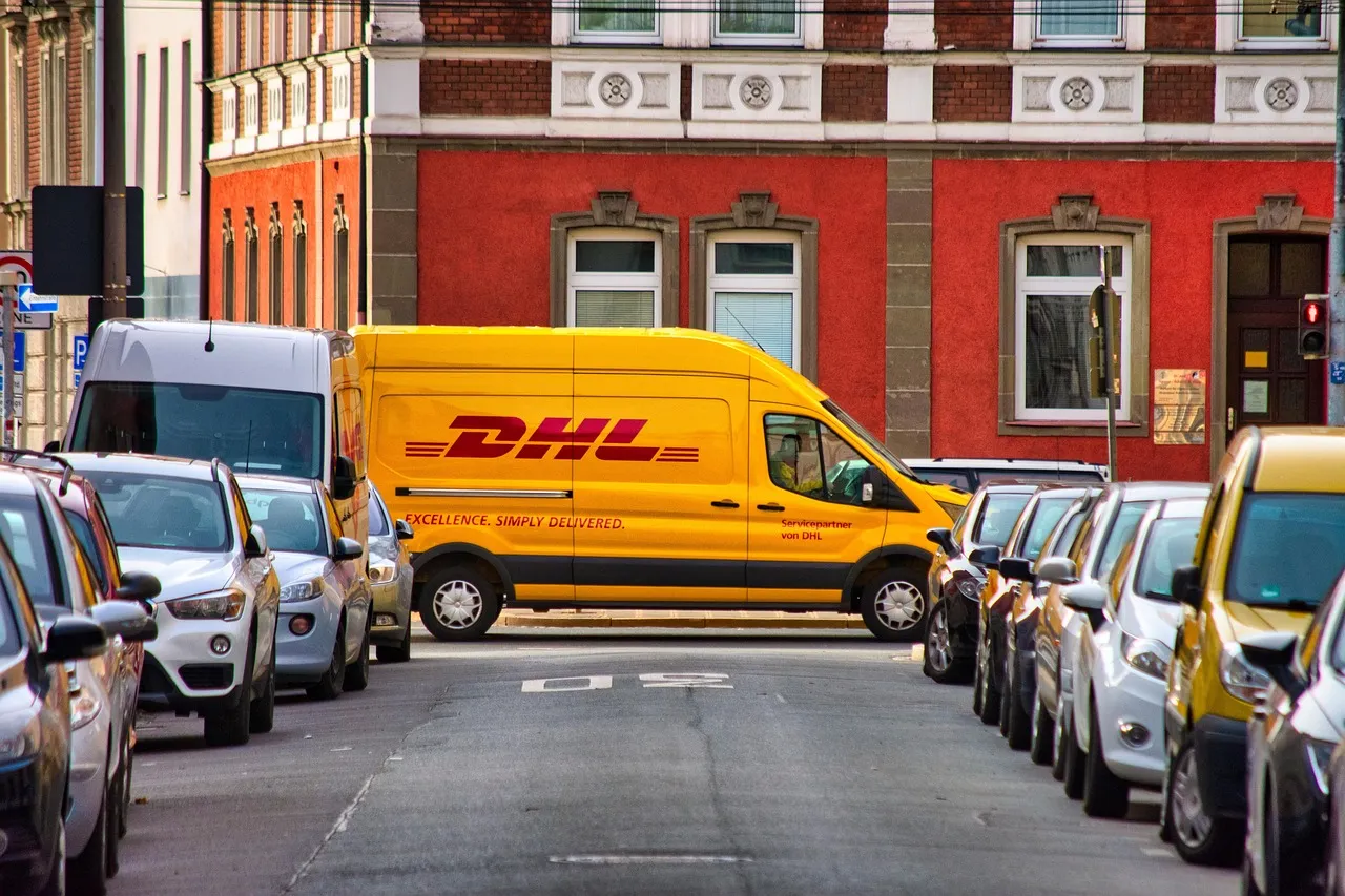 A delivery van loaded with parcels