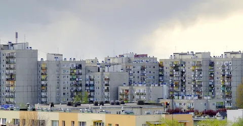Blok mieszkalny w brytyjskim osiedlu