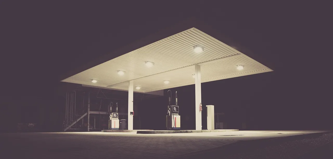 A fuel pump at a petrol station