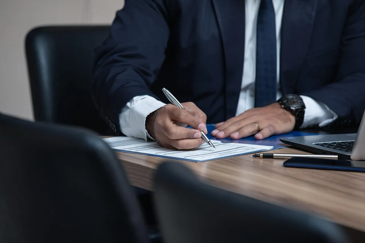 Legal documents lying on a desk