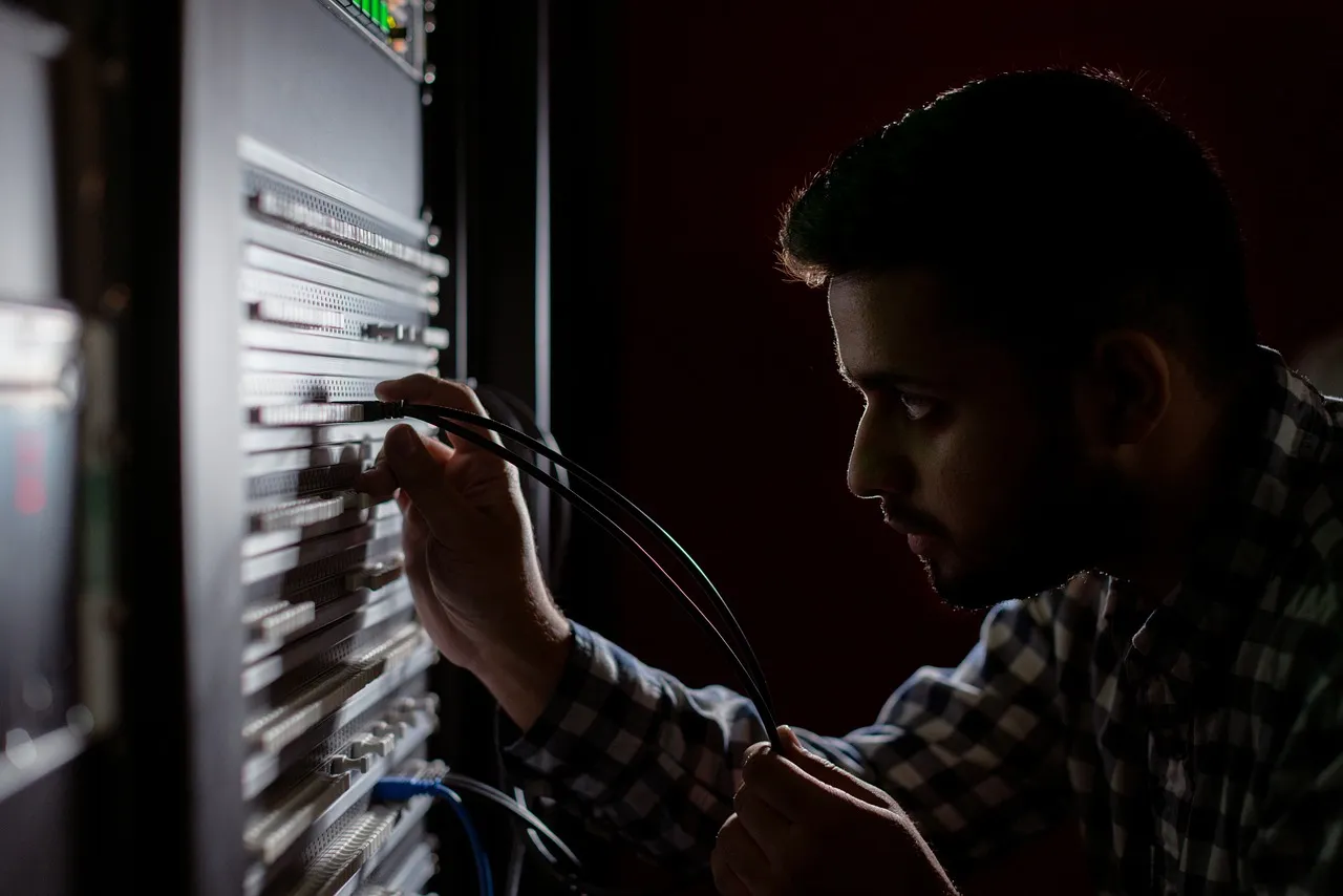Rows of servers in a data centre