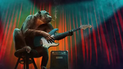 Gitara elektryczna na scenie koncertowej