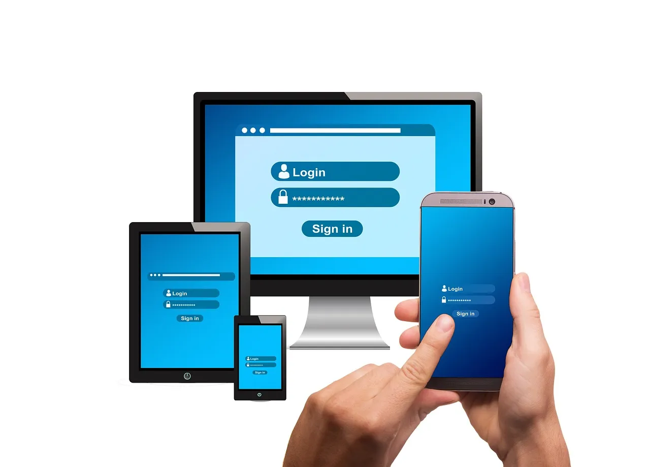 Smartphone showing a login screen with password protection