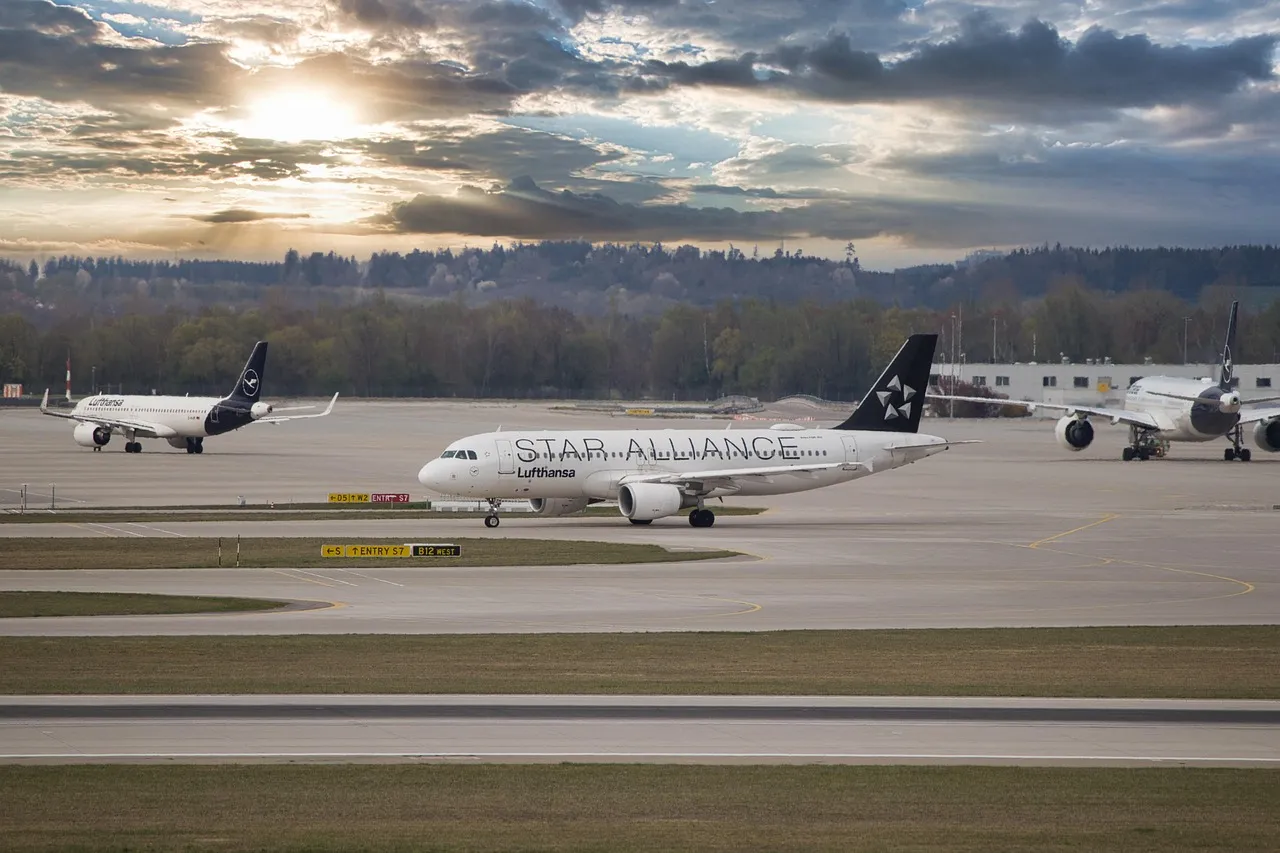 Airport arrivals hall with travellers