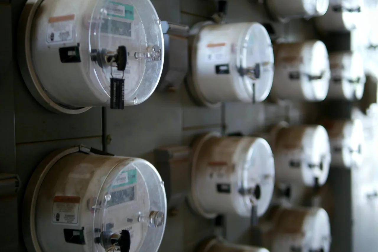 A gas meter in a home