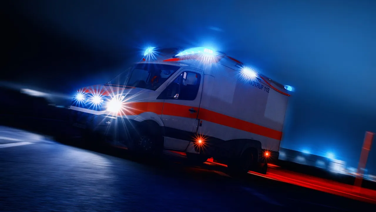 Ambulances during a rescue operation