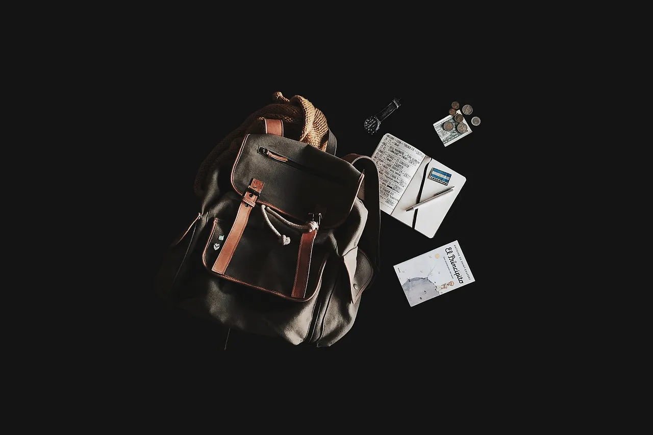 A person looking through paper tickets in a wallet